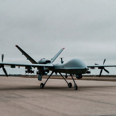 MQ-9 Reaper Drone on Tarmac