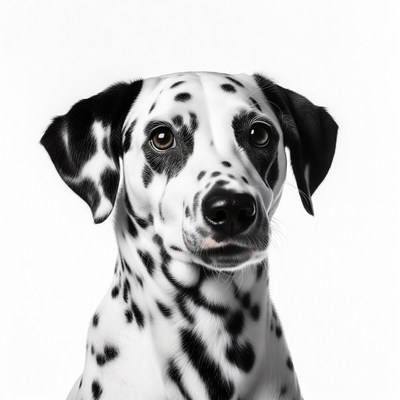 Dalmatian dog close-up portrait