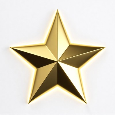 Shiny 3D Gold Star