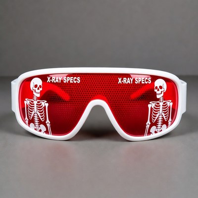 White X-Ray Specs Glasses with Skeletons