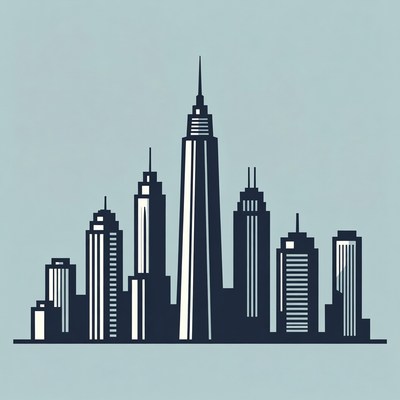 New York City Skyline Silhouette