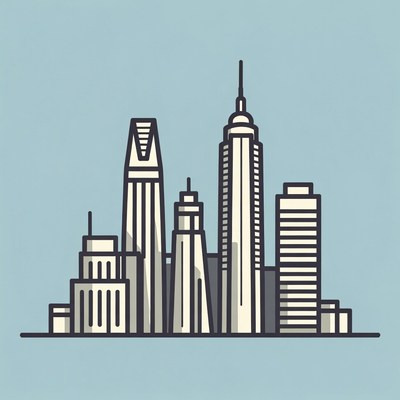 Minimalist City Skyline Illustration