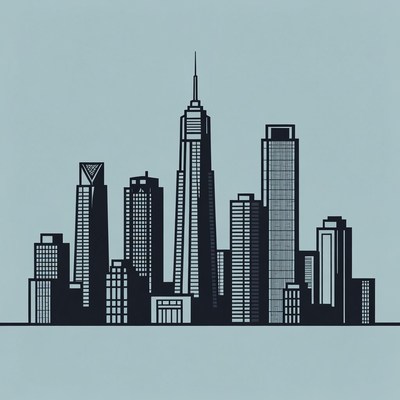 New York City Skyline Silhouette