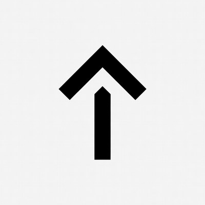 Black upward arrow icon