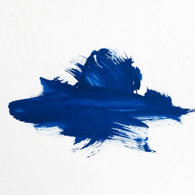 Blue paint splash isolated