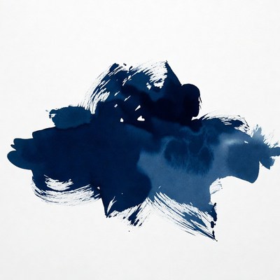 Blue Watercolor Ink Splash