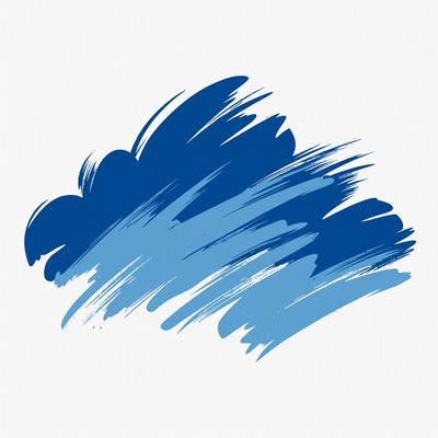 Blue Paint Brush Strokes