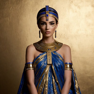 Egyptian Cleopatra Woman in Gold
