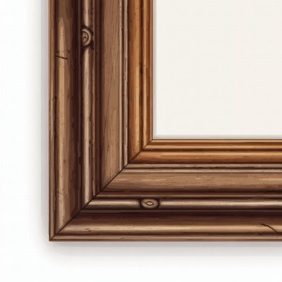 Empty Wooden Picture Frame