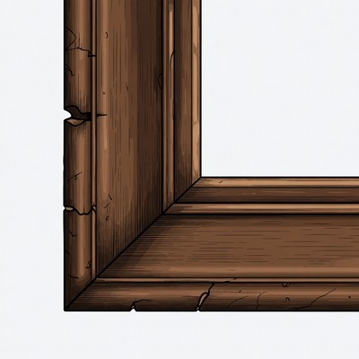 Wooden Picture Frame Illustration