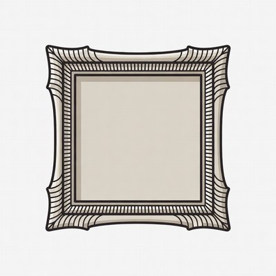 Ornate Empty Picture Frame Illustration
