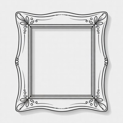 Ornate Empty Picture Frame