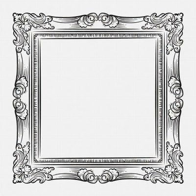 Ornate Empty Picture Frame