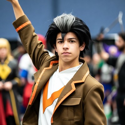 Man cosplaying as Seto Kaiba at convention