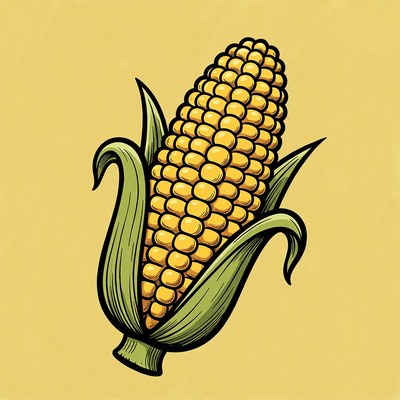 Corn on the Cob Illustration
