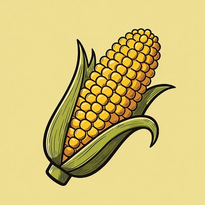 Corn cob illustration