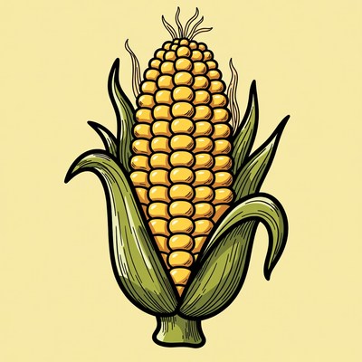 Corn cob illustration
