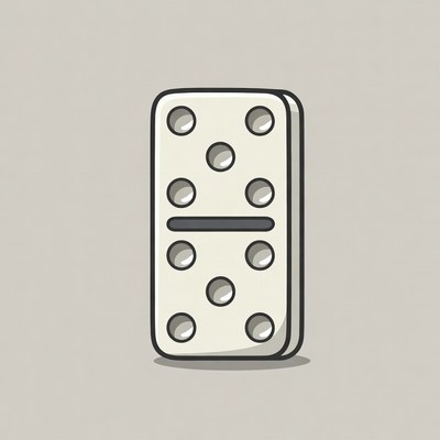 Double Six Domino Tile