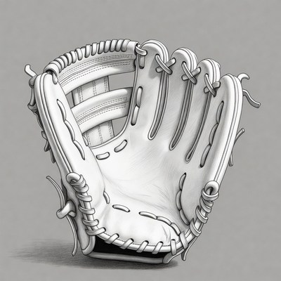 White baseball glove