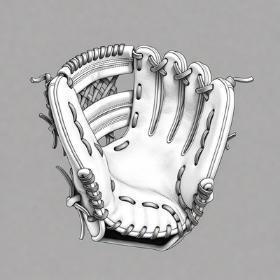 White baseball glove isolated