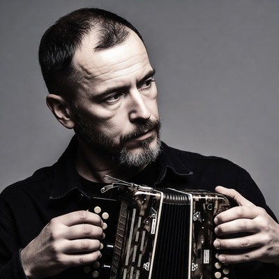 Man playing accordion