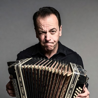 Man playing accordion