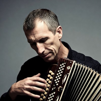 Man playing accordion