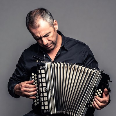 Man playing accordion