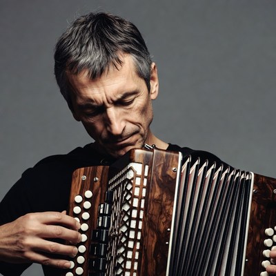 Man playing accordion