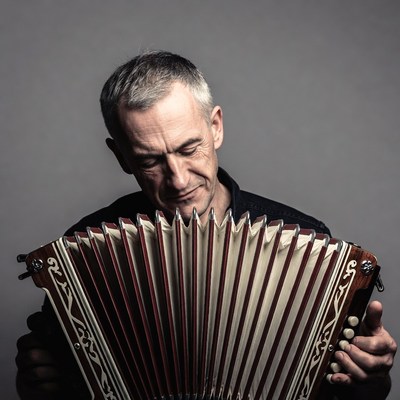 Man playing accordion