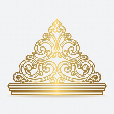 Golden Ornate Crown Illustration