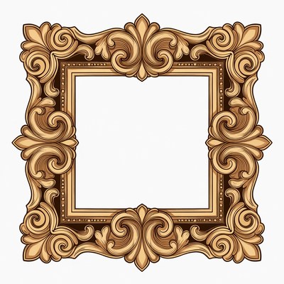 Ornate Golden Picture Frame