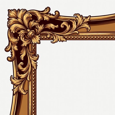 Ornate Golden Picture Frame Corner