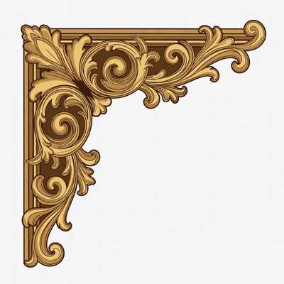 Ornate Golden Corner Border