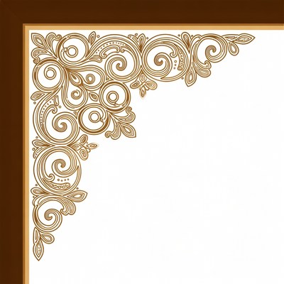 Ornate Golden Corner Frame Design