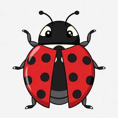 Cute cartoon ladybug illustration