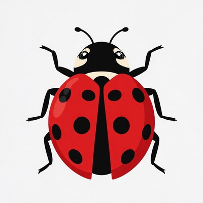 Cute red ladybug illustration