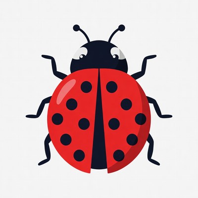 Cute red ladybug illustration
