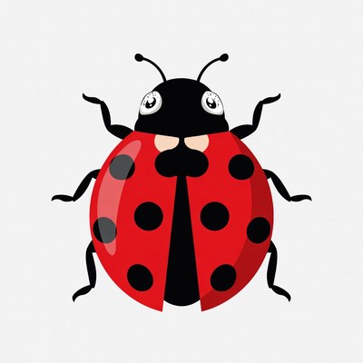 Cute Cartoon Ladybug Illustration