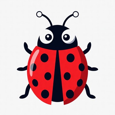 Cute cartoon ladybug illustration