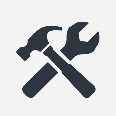 Crossed Hammer and Wrench Icon