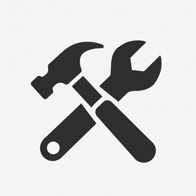 Crossed Hammer and Wrench Icon