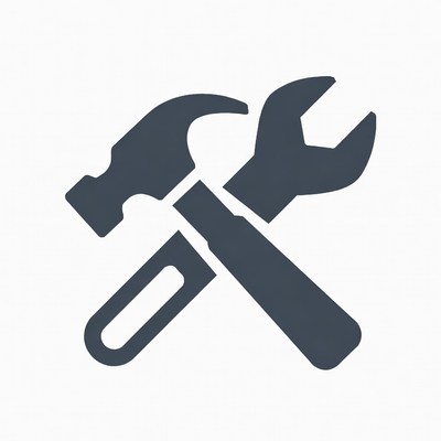 Crossed Hammer and Wrench Icon