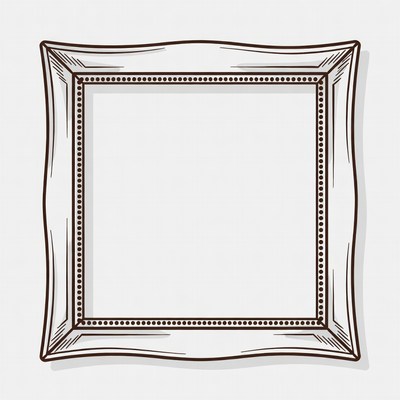 Empty Ornate Picture Frame