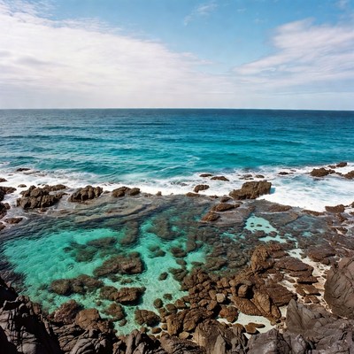 Turquoise Ocean Rock Pools