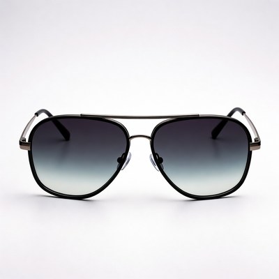 Black aviator gradient sunglasses