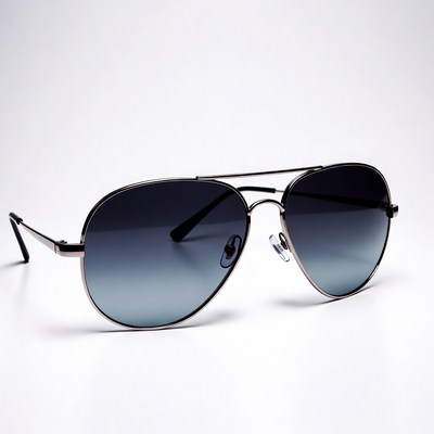 Gradient aviator sunglasses isolated