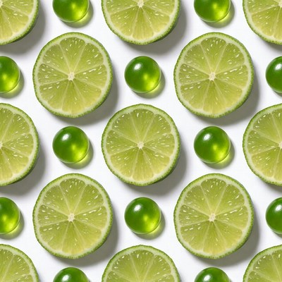 Lime Slices and Jelly Balls Pattern