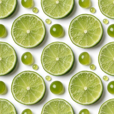Lime Slices and Gelatin Pearls Pattern