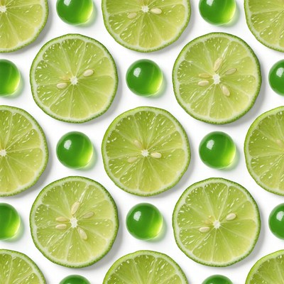 Lime Slices and Green Gel Beads